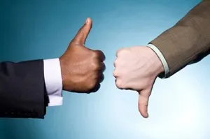 thumbs up and down